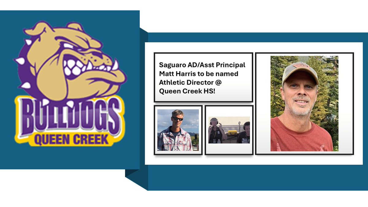 Varsity Sports Show-- Varsity Media Foundation (@varsityshow) on Twitter photo **NEW A.D.** Queen Creek HS <a href="/QCBulldogs/">Queen Creek HS</a> <a href="/QCHS_Athletics/">QCHSAthletics</a> HIRES FORMER <a href="/Saguaro_HS/">Sabercat Nation</a> AD <a href="/Harris_MatthewJ/">Matt Harris</a> --VARSITY SPORTS SHOW can't wait to get out to QC to spotlight the STUDENTS, FACULTY/STAFF & COACHES!! <a href="/VDAliesio/">Vince D'Aliesio --Coach D</a> **NEW A.D.** Queen Creek HS <a href="/QCBulldogs/">Queen Creek HS</a> <a href="/QCHS_Athletics/">QCHSAthletics</a> HIRES FORMER <a href="/Saguaro_HS/">Sabercat Nation</a> AD <a href="/Harris_MatthewJ/">Matt Harris</a> --VARSITY SPORTS SHOW can't wait to get out to QC to spotlight the STUDENTS, FACULTY/STAFF & COACHES!! <a href="/VDAliesio/">Vince D'Aliesio --Coach D</a>