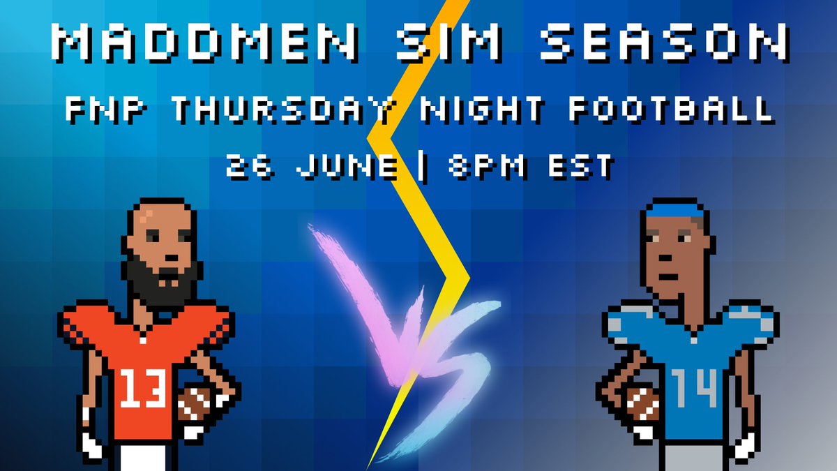 Friday Night Punks™ (@fridaynightpunk) on Twitter photo <a href="/FridayNightPunk/">Friday Night Punks™</a> Fam!!
Get ready for #FNP Thursday Night Football!?
🏈 Thursday | June 26th | 8pm EST
🏈 Hosted by <a href="/jfarrell1227/">J Farrell</a> <a href="/SelliottSjce/">SJCE</a> and <a href="/kingsven_poly/">👑Sven👑l 🜲 🏈 ᛤl ▚▘▚▘▚▘</a>
🏈 The stream will be in our Discord Server in the Maddmen Streams Channel!
🏈 Week 16 Challenge: Most <a href="/FridayNightPunk/">Friday Night Punks™</a> Fam!!
Get ready for #FNP Thursday Night Football!?
🏈 Thursday | June 26th | 8pm EST
🏈 Hosted by <a href="/jfarrell1227/">J Farrell</a> <a href="/SelliottSjce/">SJCE</a> and <a href="/kingsven_poly/">👑Sven👑l 🜲 🏈 ᛤl ▚▘▚▘▚▘</a>
🏈 The stream will be in our Discord Server in the Maddmen Streams Channel!
🏈 Week 16 Challenge: Most