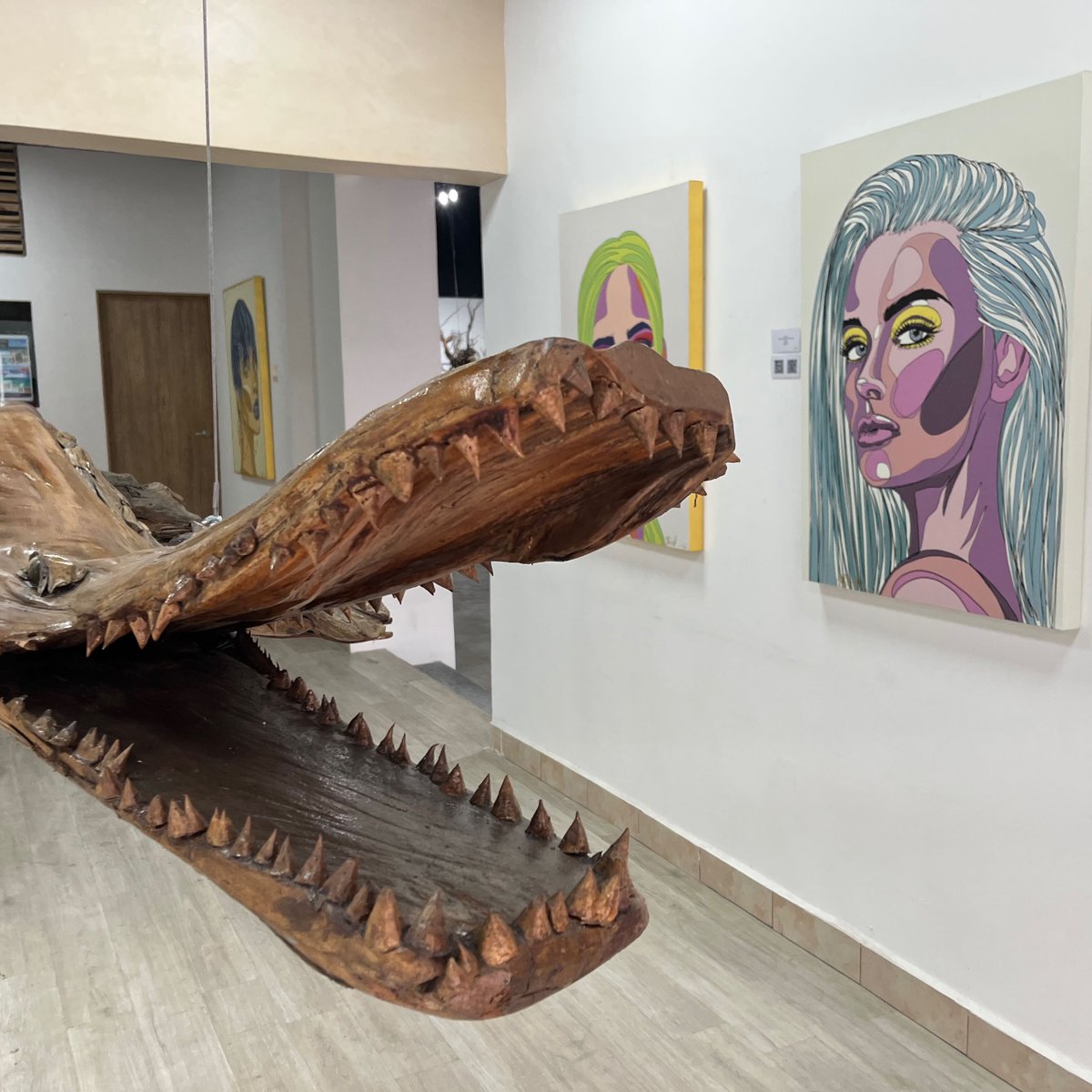 KrisK_ART's tweet photo. "Frida Eterna" &amp; @bullgirlfriends GF#200 - part of a joint exhibition with the sculptor Gerardo Noriega currently running in Mexico 🌵🐊 https://t.co/UsBWAAXoYp