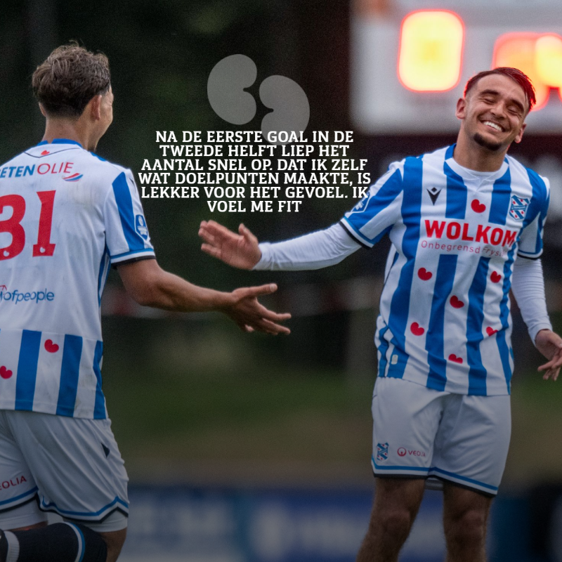 scHeerenveen's tweet photo. Talenten Kai Jansen en Amir Ismaïl blikken terug op de eerste oefenwedstrijd van het seizoen.