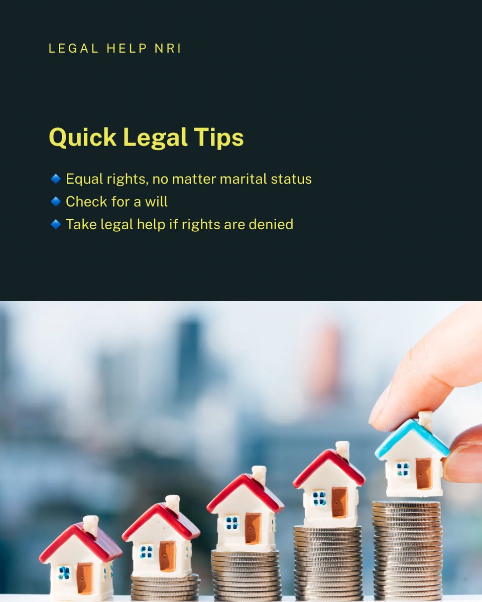 Simonandjoseph1's tweet image. #PropertyRights #HinduSuccessionAct #NRIPropertyHelp #KnowYourRights #LegalAwareness #WomenEmpowerment #NRIInheritance #LegalIndia #PropertyLaw #IndianLaw #EqualRights #FamilyLaw #LegalTips #DaughtersRights #LegalUpdate #LawForNRIs #IndianWomenLaw