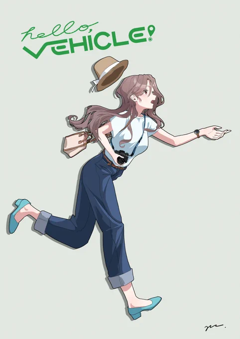 自分の絵でいいお姉さん具合の絵ってないかな～見てたら昨年の展示企画「HELLO,VEHICL!」で描いた倉橋さんのキービジュめっちゃいいな…今思えばこれをアクスタにすべきだった、めっちゃいいやんね。作ろうかな。。。