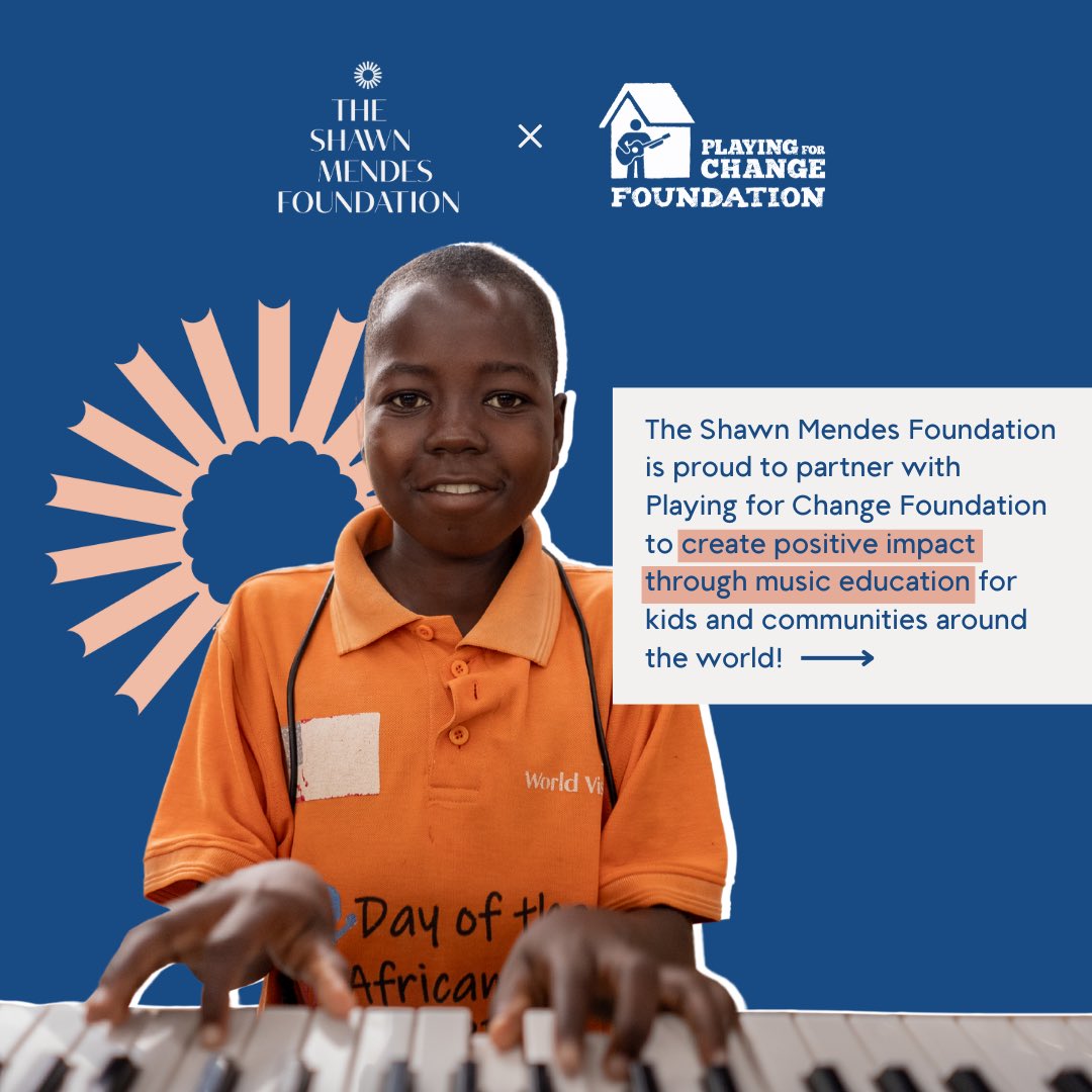 shawnfoundation's tweet photo. Spotlighting our partner, @PFCFoundation - a global nonprofit transforming lives through music and arts education.

We can’t wait to continue our global partnership as Shawn embarks on his new tour dates. Swipe through below to learn more about the inspiring work of Playing for Change Foundation!
