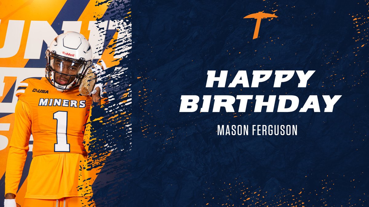 UTEP Football (@utepfb) on Twitter photo Happy birthday to Wide Receiver, Mason Ferguson‼️⛏️
#PicksUp | #WinTheWest <a href="/MasonFergusonn/">Mason Ferguson</a> Happy birthday to Wide Receiver, Mason Ferguson‼️⛏️
#PicksUp | #WinTheWest <a href="/MasonFergusonn/">Mason Ferguson</a>