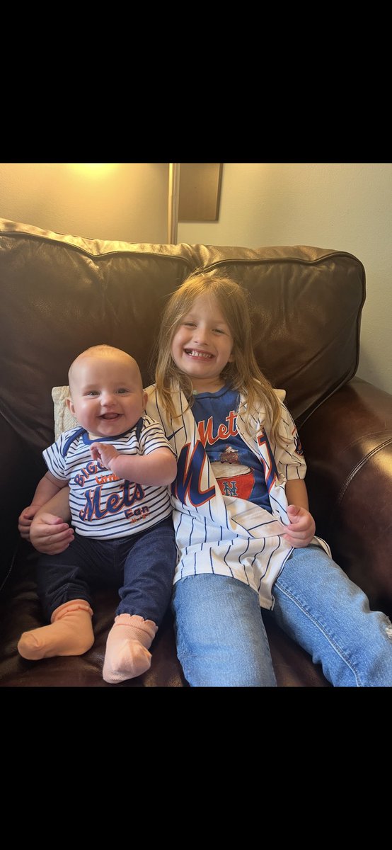 Doing my part to ensure my nieces grow up with proper values. There are enough Yankee fans already 😂