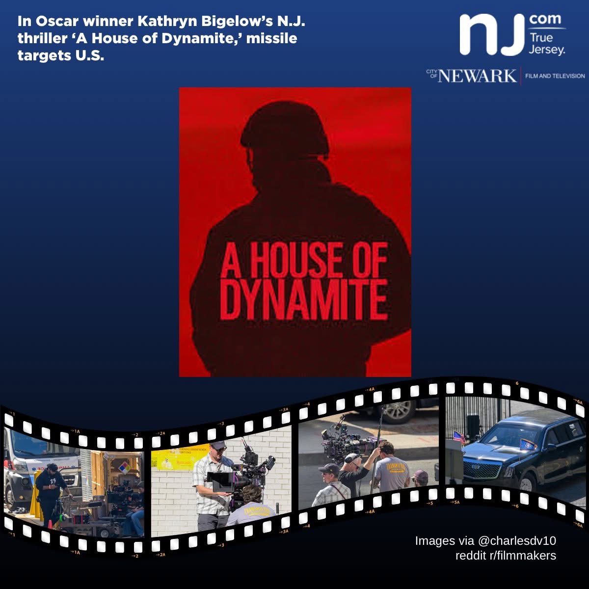 Newark was one of many New Jersey locations for the new Kathryn Bigelow thriller starring Idris Elba and Rebecca Ferguson, A House of Dynamite 🧨 

Newark Locations:
📍Prudential Center
📍Mulberry Street 
📍Edison Place 
Article by <a href="/AmyKup/">Amy Kuperinsky - @amykup.bsky.social</a> and <a href="/njdotcom/">njdotcom</a>