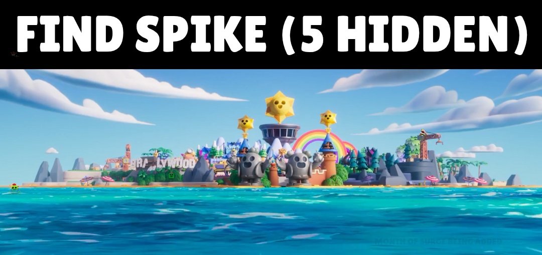 BrawlStarsBSN's tweet image. We're back with find spike!
Can you find 5 spikes hidden in this image? (Not including the massive spike statues ofc)