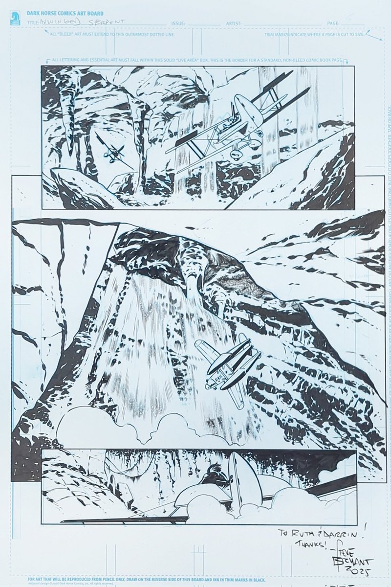 We had a terrific time talking with comic writer and artist #SteveBryant at #HeroesCon. Truly talented and friendly and we love the series #AthenaVoltaire and picked up a stunning original page. Thanks Steve! #HeroesCon2025