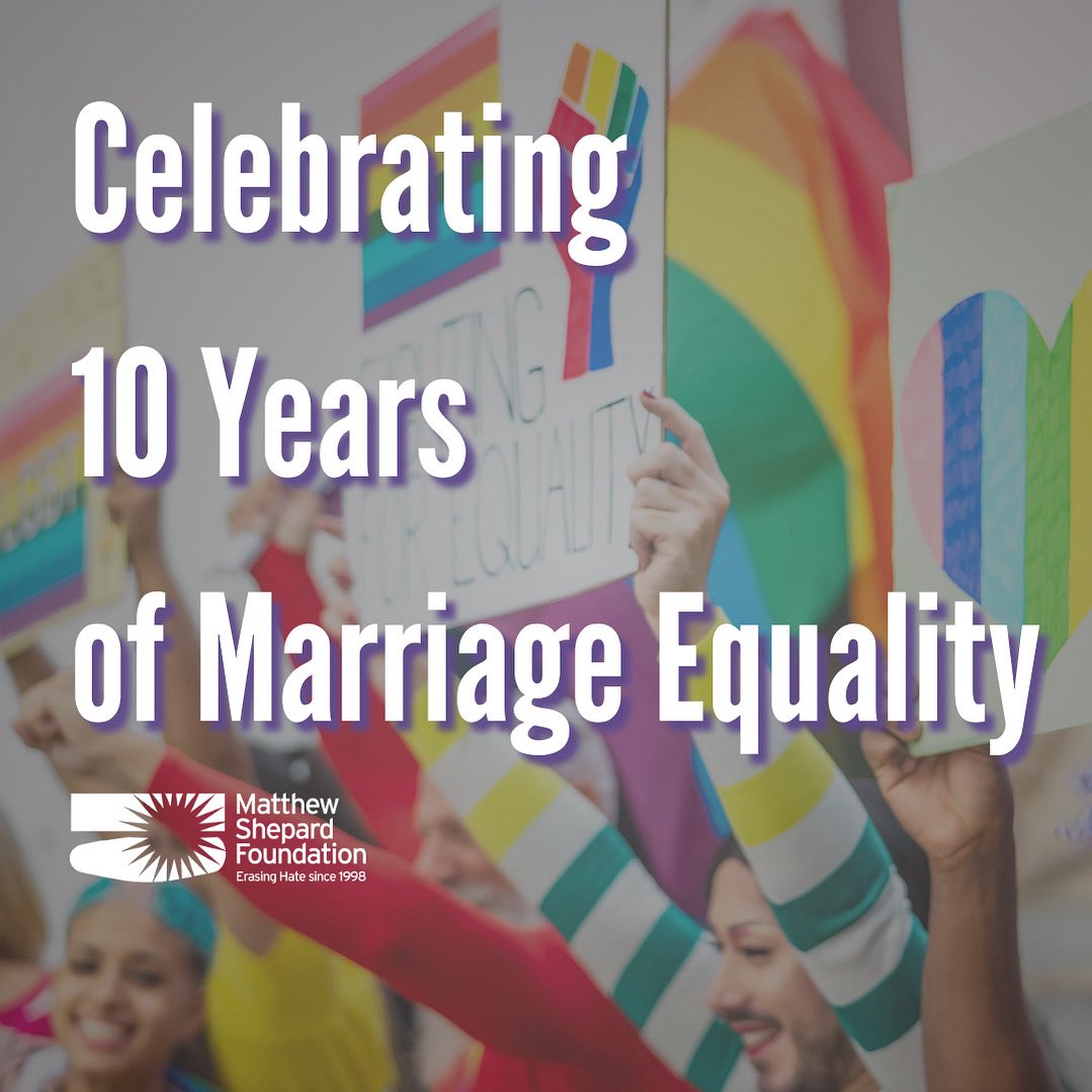 Today marks the 10 year anniversary of marriage equality of the Supreme Court decision which legalized same-sex marriage. Jim Obergefell won his lawsuit, Obergefell v. Hodges, and solidified victories for LGBTQ+ couples across the country.