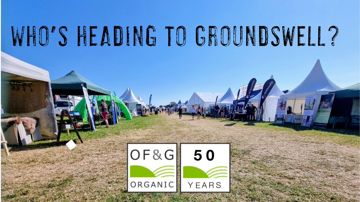 Heading to <a href="/Groundswellaguk/">Groundswell</a>?
📍 Stop by the OF&amp;G stand
👫 Meet the team, Roy, Laura, Jenny and Ian
📝 Fill in our 50th anniversary survey 
🎁 And be entered into a prize draw to win an organic hamper
#Groundswell2025 #OrganicFarming #SustainableAgriculture #OFG50Years