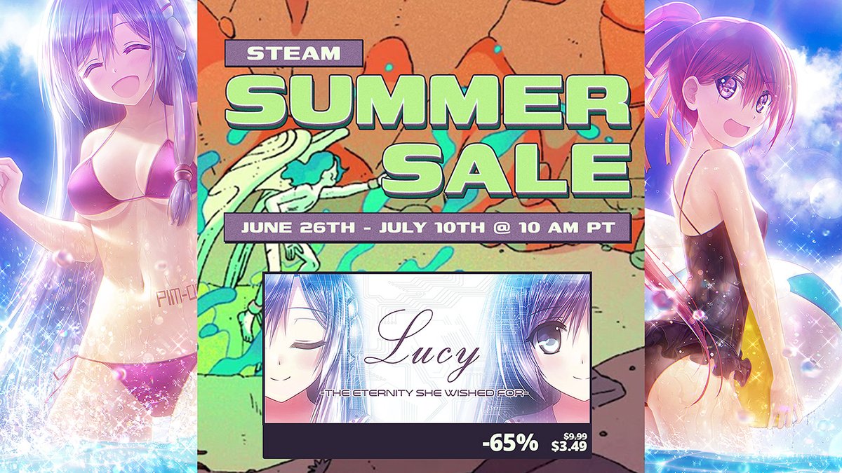 🎉 2025 Steam Summer Sale is here!
🌟 Lucy -The Eternity She Wished For- : 65% OFF
📦 DLCs : 20% OFF
🛒: store.steampowered.com/app/430960

 #SteamSummerSale #VN #visualnovel
