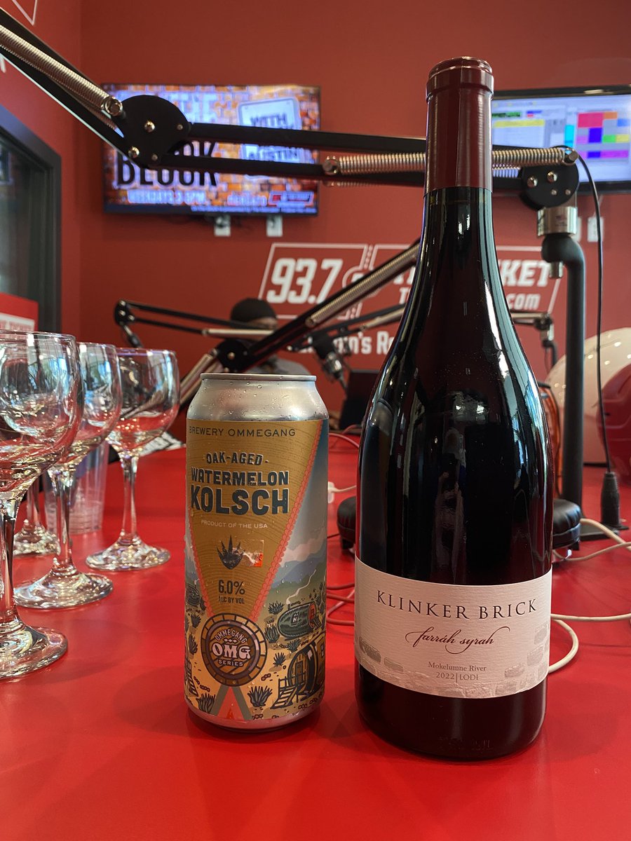 OnTheBlock937's tweet photo. Got a couple fun drinks on tap for us today courtesy of @Meiers_Wine and @biggrillguy! https://t.co/3mDFlrTejB