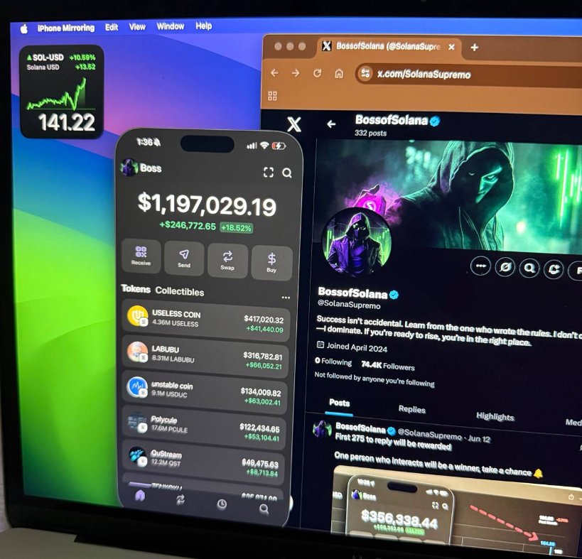 BossofSolana (@solanasupremo) on Twitter photo $3000 giveaway 
Iβll pick 10 people from the comments to send $300 each. Results with proof in 24 hours. π€
Just like, comment, repost and follow $3000 giveaway 
Iβll pick 10 people from the comments to send $300 each. Results with proof in 24 hours. π€
Just like, comment, repost and follow