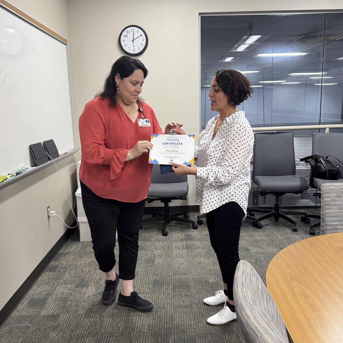 Cy-Fair Nutrition (@powerupcafe) on Twitter photo Huge shout out to <a href="/PowerUpDiana/">Diana C. Brown, CTSBO</a>, our Quality Assurance & Compliance Coordinator for receiving the CFISD Path to Amazing Coin from <a href="/CFISDNydia/">Nydia Stovall</a>, Director of <a href="/CFISDCOMMPROG/">CFISD COMMUNITY PROGRAMS</a>. Diana went above and beyond at our Summer Meals Kickoff truly showing our purpose statement of Serving Food Huge shout out to <a href="/PowerUpDiana/">Diana C. Brown, CTSBO</a>, our Quality Assurance & Compliance Coordinator for receiving the CFISD Path to Amazing Coin from <a href="/CFISDNydia/">Nydia Stovall</a>, Director of <a href="/CFISDCOMMPROG/">CFISD COMMUNITY PROGRAMS</a>. Diana went above and beyond at our Summer Meals Kickoff truly showing our purpose statement of Serving Food