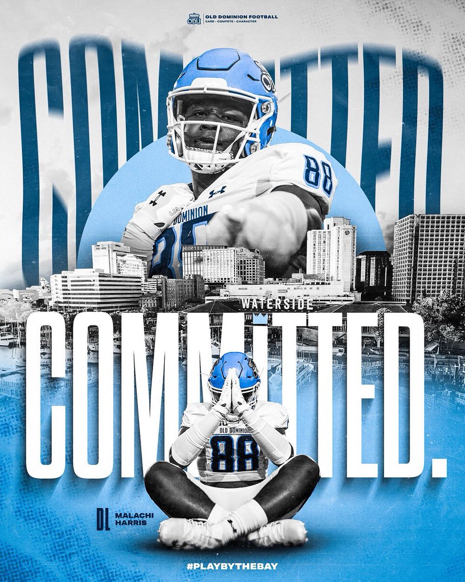 Malachi Harris (@theemalachi2026) on Twitter photo I’m very grateful to announce my commitment to Old Dominion University <a href="/ODUFootball/">ODU Football</a>!
Thank you to my family and coaches for supporting me, seeing my abilities, dedication and my passion for this game. #ReignOn #BeTheReason <a href="/RickyRahne/">Ricky Rahne</a> <a href="/CoachVic_/">Victor Irokansi</a> <a href="/RRACKLEY9/">Coach Ranier (Rack) Rackley</a> I’m very grateful to announce my commitment to Old Dominion University <a href="/ODUFootball/">ODU Football</a>!
Thank you to my family and coaches for supporting me, seeing my abilities, dedication and my passion for this game. #ReignOn #BeTheReason <a href="/RickyRahne/">Ricky Rahne</a> <a href="/CoachVic_/">Victor Irokansi</a> <a href="/RRACKLEY9/">Coach Ranier (Rack) Rackley</a>