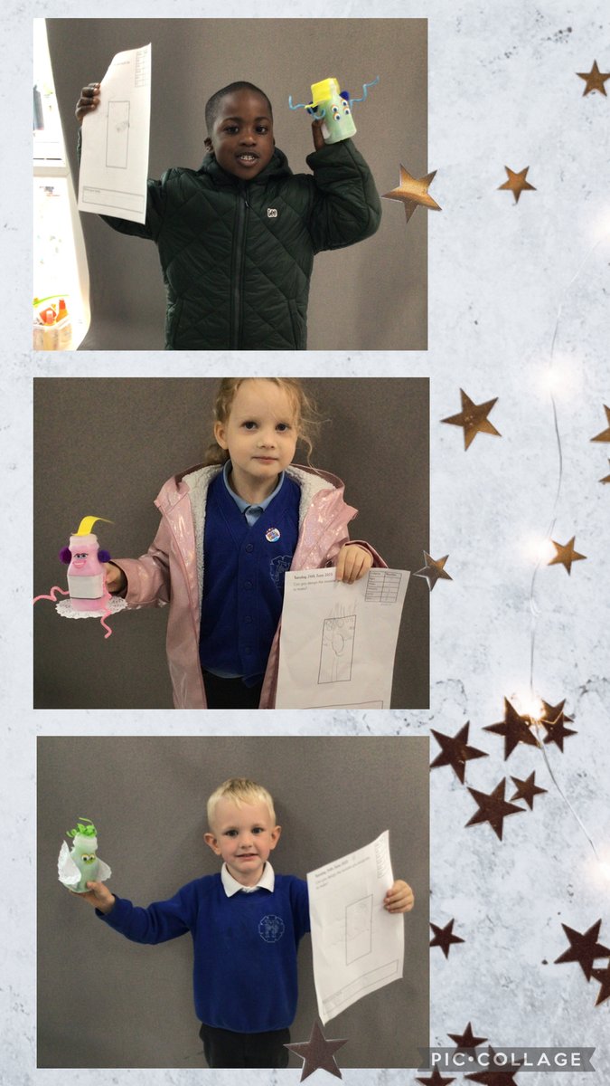 NEM have made monsters using the plan that we have drawn. We had to count how many eyes, noses, mouths, arms and ears our plan had and try to match it on our model. We think they are absolutely brilliant! #ffpseyfs #ffpsenglish #ffpsdt