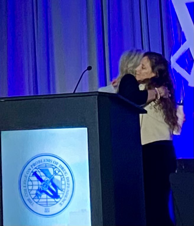 Margaret Haney is moving to bluesky @MegHaney (@meghaneyphd) on Twitter photo So grateful for this <a href="/CPDDorg/">The College on Problems of Drug Dependence</a> award in honor of my amazing mentor, Marian Fischman-And to be nominated by my former mentee, Ziva Cooper, is beautifully symmetrical. Also big thanks to <a href="/WilliamStoops/">William Stoops</a> and Sandy Comer! So grateful for this <a href="/CPDDorg/">The College on Problems of Drug Dependence</a> award in honor of my amazing mentor, Marian Fischman-And to be nominated by my former mentee, Ziva Cooper, is beautifully symmetrical. Also big thanks to <a href="/WilliamStoops/">William Stoops</a> and Sandy Comer!