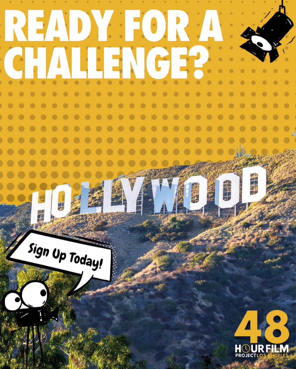 Filmmakers! Join our 24th annual LA festival this August! 🎬 Make a short film in 48 hours—write, shoot, edit! ⏳ Screen your work 🌟, impress a top jury, and win prizes! 🏆 Best Film goes to Filmapalooza in Lisbon, 2026! 🌍 #Signup at 48hourfilm.com/la