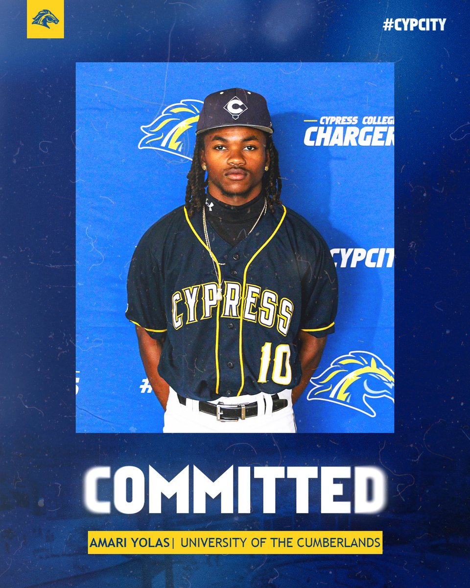 Cypress College Baseball 2025 Commits (Part 3) 📣

⚡️George Papadatos-Cal State Dominguez Hills
⚡️Jacob Elliott-Cal State Dominguez Hills
⚡️Amari Yolas-University of the Cumberlands