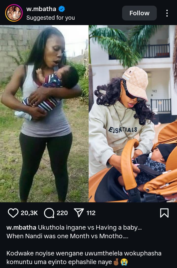 Burnerburnerac5's tweet image. What exactly is this caption from Nomzamo Mbatha&apos;s sister???