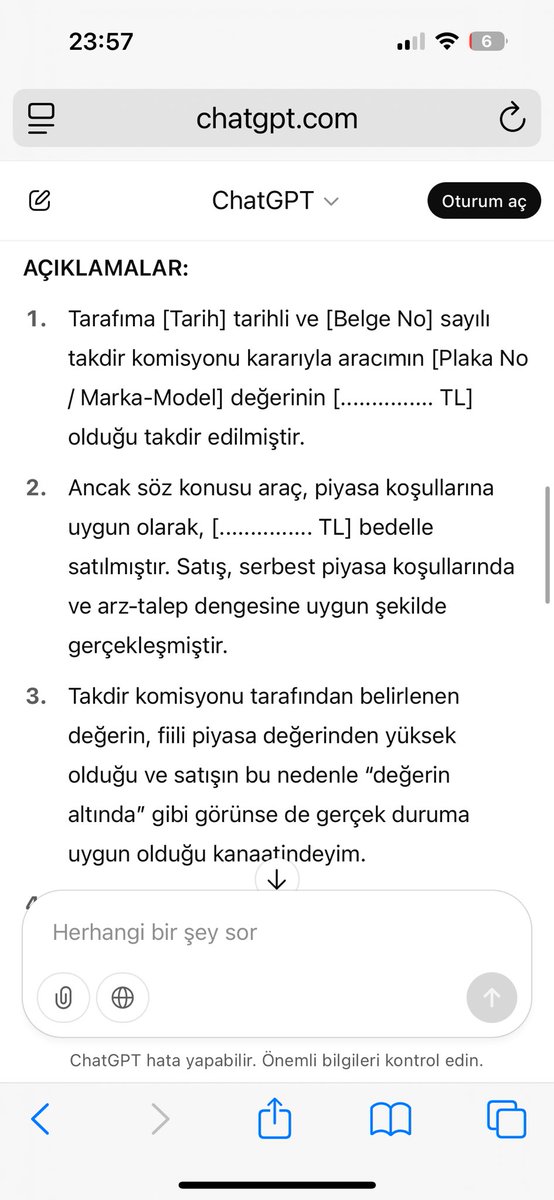 Chatgpt ye vergi mahkemesine itiraz dilekçesi hazırlatıyorum🧐