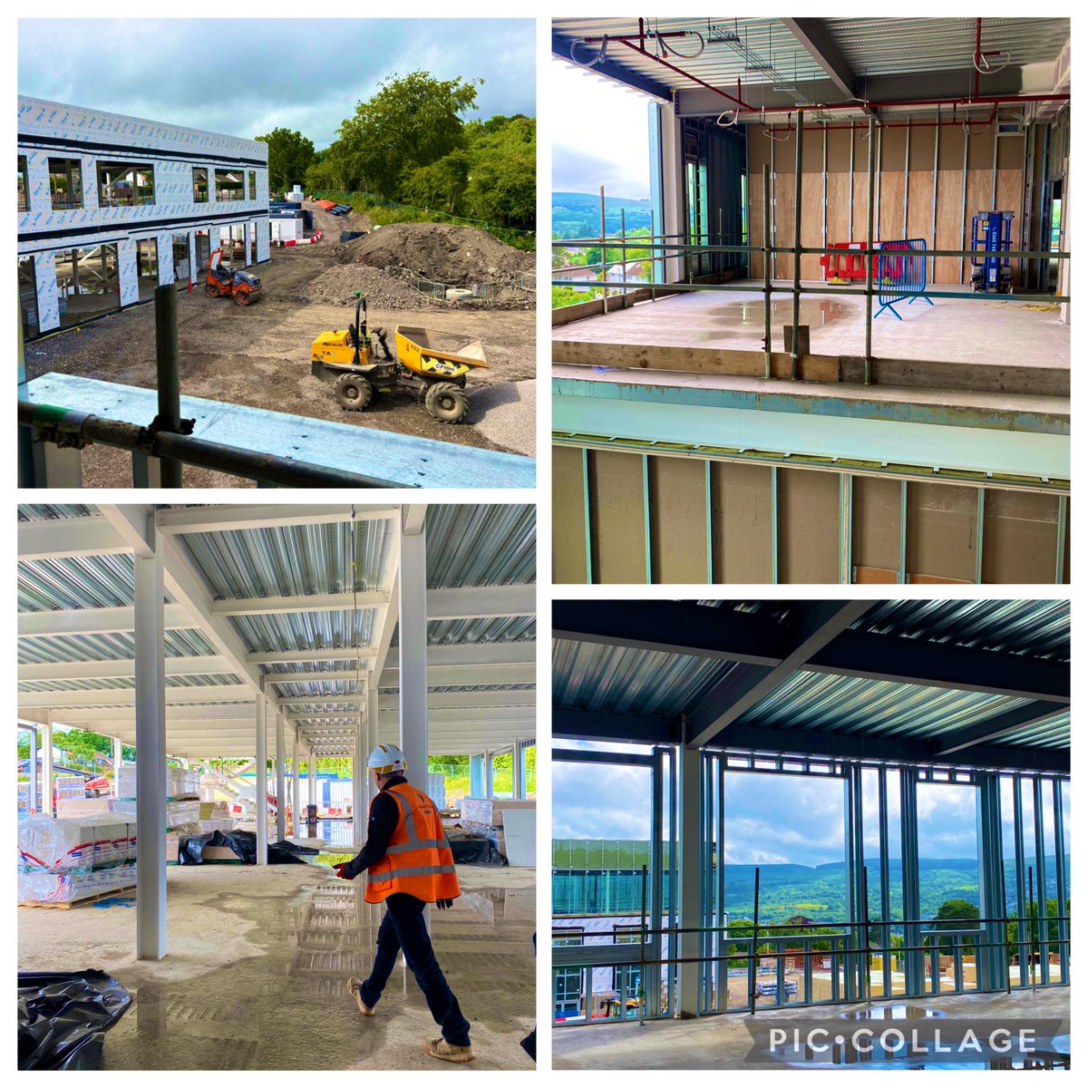 Illtyds_RC's tweet image. This week staff had the opportunity of visiting our new BCA school for a tour.  As we wandered around we were very impressed with the progress that is being made and how it is starting to resemble its planned final form. 
We even spotted the steel beams that we signed!
#NewBuild