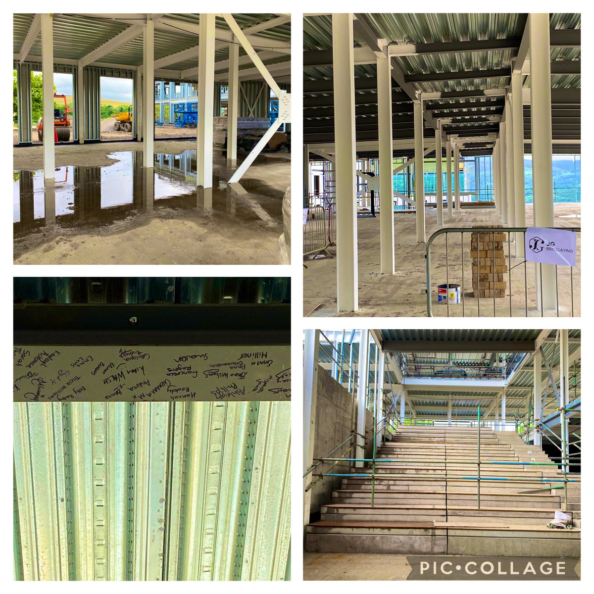 Illtyds_RC's tweet image. This week staff had the opportunity of visiting our new BCA school for a tour.  As we wandered around we were very impressed with the progress that is being made and how it is starting to resemble its planned final form. 
We even spotted the steel beams that we signed!
#NewBuild