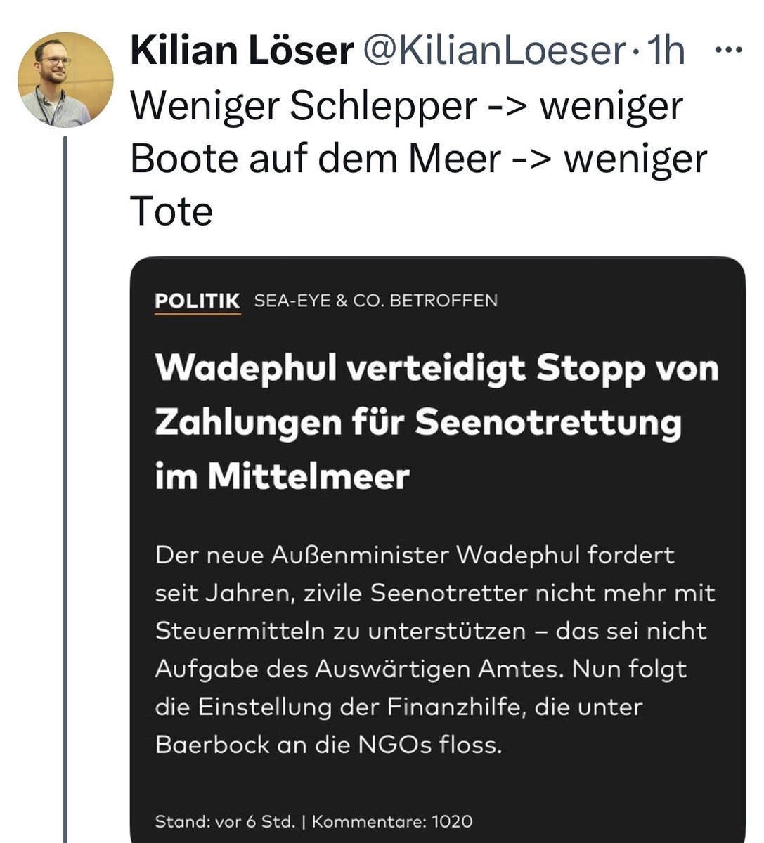 Kein Flüchtling setzt sich in ein  olles Boot und denkt: Wenn wir absaufen,werden wir schon gerettet werden. Sie besteigen das Boot, weil es ihre einzige Chance ist, nach Europa zu gelangen und nehmen jedes Risiko in Kauf. Sie werden es auch weiterhin tun und ertrinken! Ihr Asis!