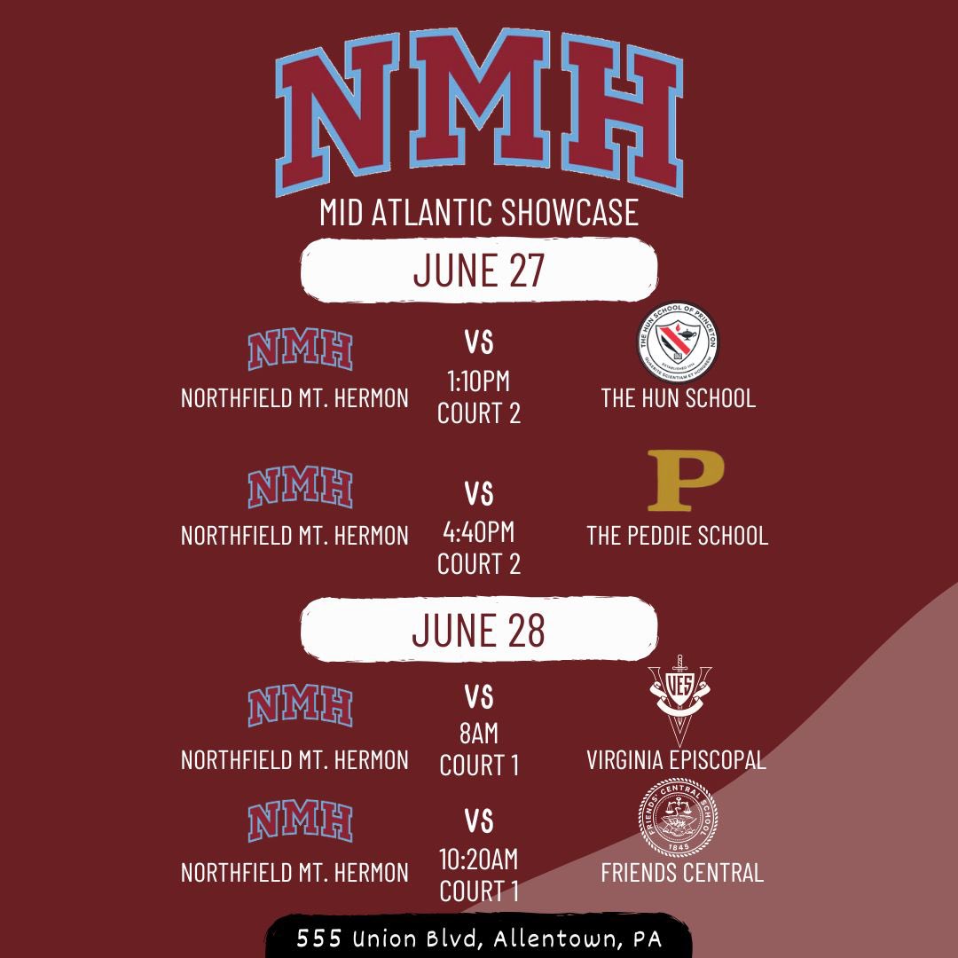 Schedule this weekend for the mid atlantic showcase!