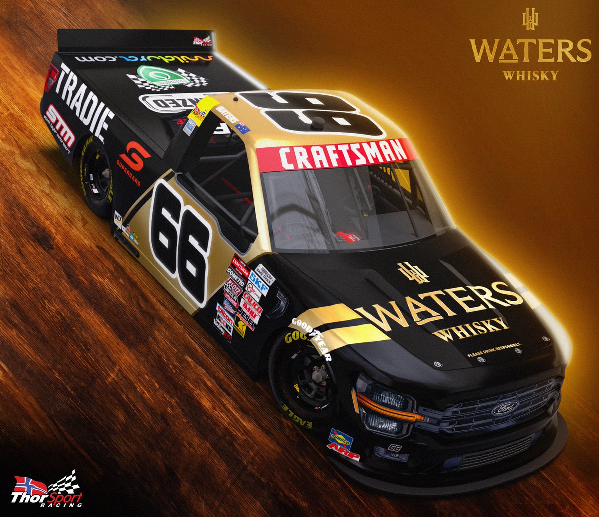Smooth sips and solid fits.🥃🤘
Cam Waters takes on Lime Rock Park in style with the No. 66 Waters Whisky X TRADIE Ford F-150. Catch all the action LIVE this Saturday at 1PM ET on Fox👀

#WatersWhisky #TRADIE #FordPerformance #CamWaters