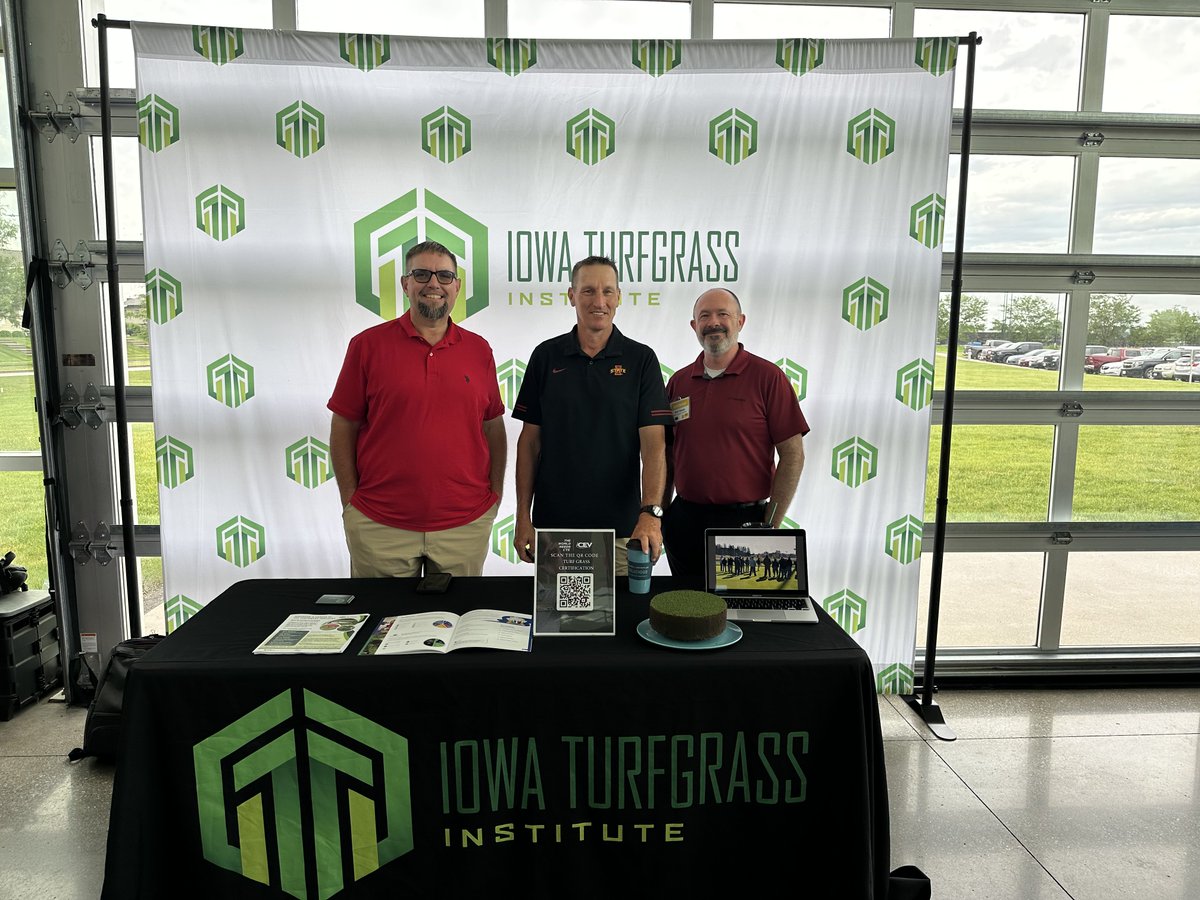 We had a great time at the IAAE Trade Show speaking with FFA teachers from around the state. Thanks to Chad from Geneva Golf &amp; Country Club (Muscatine) and Tom from Veenker Memorial Golf Course (Ames) for the help talking about turfgrass careers!