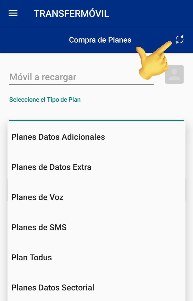 ✳️NUEVA VERSIÓN DE TRANSFERMÓVIL✳️
Versión: V. 1.250620
Fecha: 26 de junio de 2025

Novedades 2/3:
✅️Se realizó un cambio visual de la Compra de Planes de ETECSA, mostrando un nuevo botón para actualizar el menú de compra.