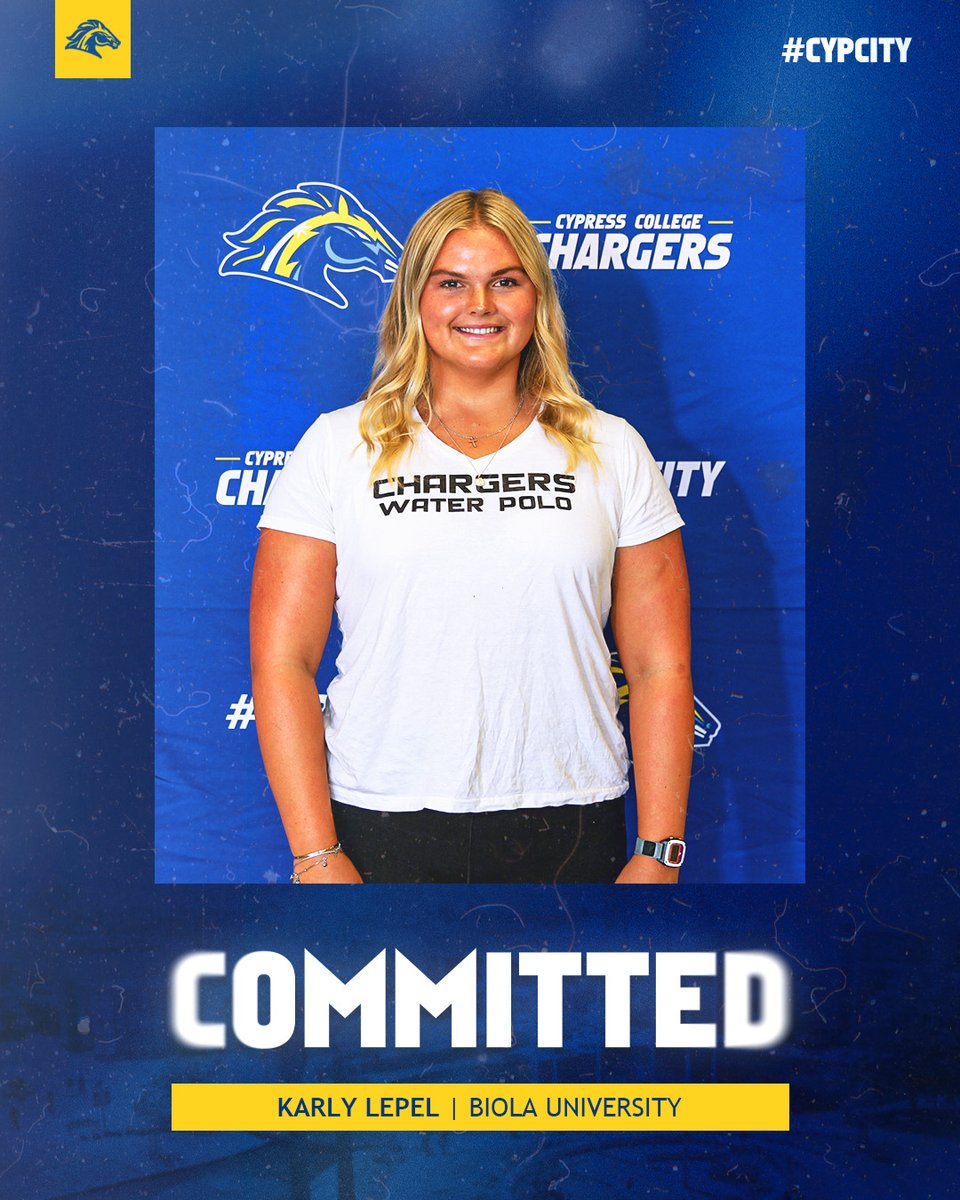 Cypress College Women's Water Polo 2025 Commits 📣 

⚡️Brooke Shiohama-Whittier College
⚡️Hayley Bradshaw-Whittier College
⚡️Marilyn Rodriguez-Concordia University
⚡️Karly Lepel-Biola University
