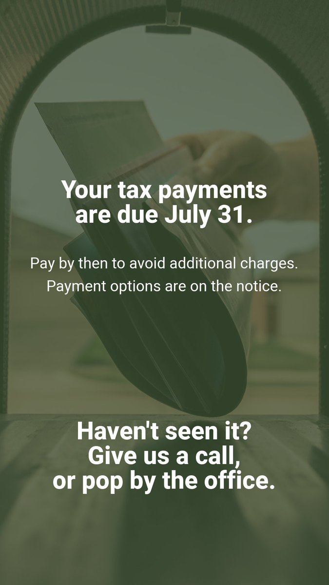 Reminder: Tax payments are due July 31. lethcounty.ca/p/property-tax…
