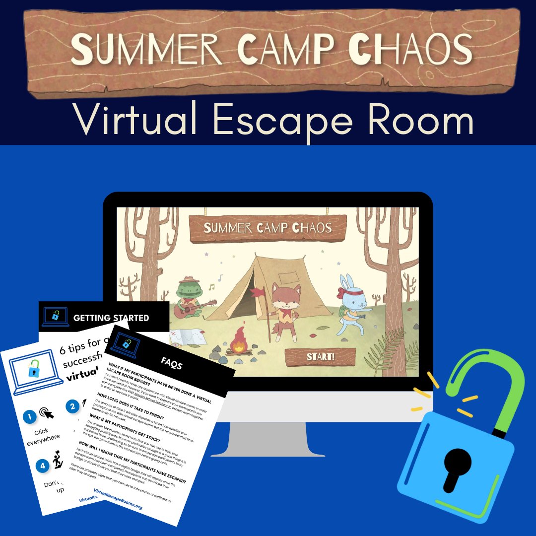 Get ready for an adventure like no other! 🌟 Dive into ‘Summer Camp Chaos’ and solve the puzzles to save your summer fun! 🛶🌲 Are you up for the challenge?

virtualescaperooms.org/product/summer…