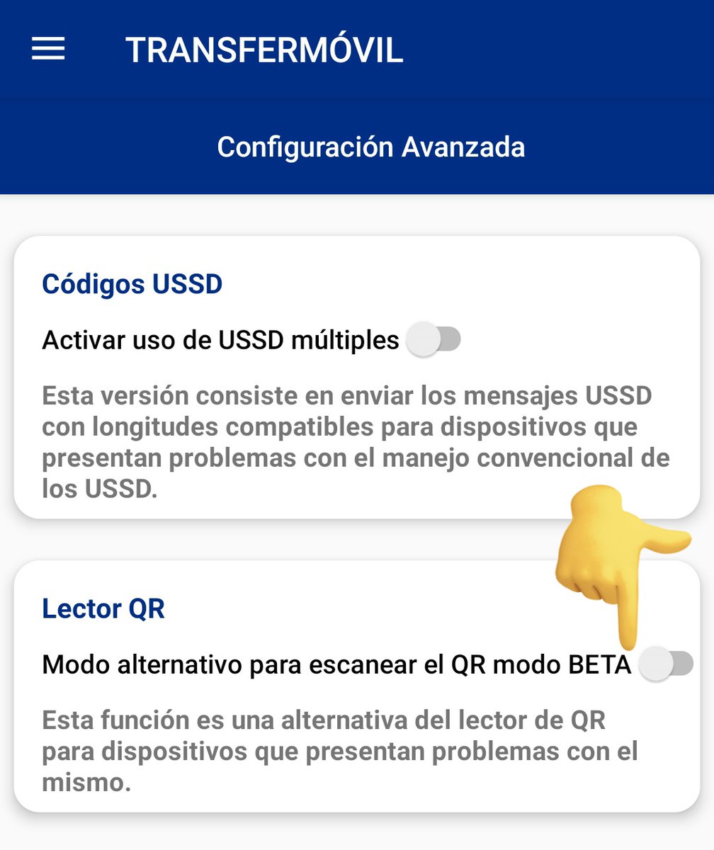 ✳️NUEVA VERSIÓN DE TRANSFERMÓVIL✳️
Versión: V. 1.250620
Fecha: 26 de junio de 2025

Novedades 3/3:
✅En el menú Configuración de la apk aparece como Configuración Avanzada un modo alternativo para escanear el QR en aquellos dispositivos que presentan dificultades con el mismo.