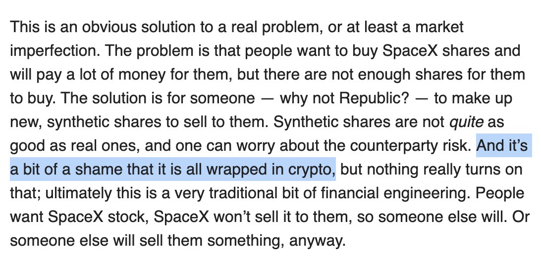 ciscocents's tweet image. Blockchain is making investing more inclusive.

You don’t get the shares, but you get the opportunity.

Just as it was meant to do.