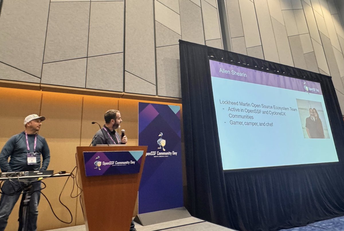 Allen Shearin &amp; Ian Dunbar-Hall from Lockheed Martin talk about #Bomctl, a new OpenSSF sandbox project making #SBOM management easier. Learn how this format-agnostic tool bridges generation, analysis, and automation—powered by #Protobom. #OSSummit #OpenSSFCommunity