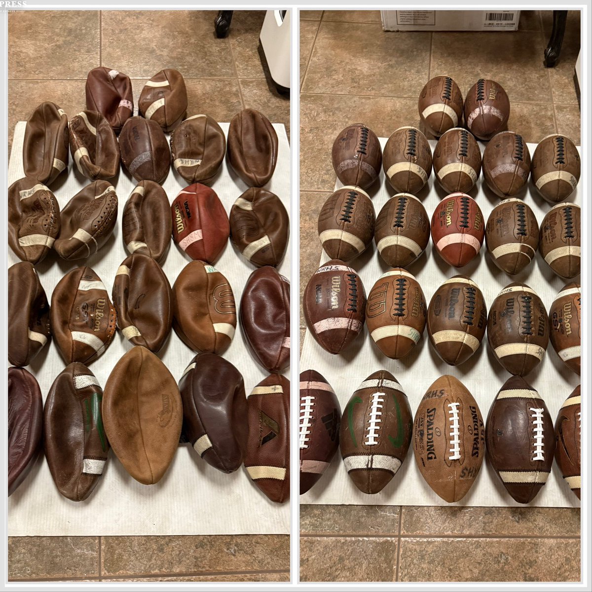 DA Sedmak (@coachsedfb) on Twitter photo 22 footballs repaired for <a href="/WRHSFBCoach/">Mike Dubzinski</a> of Wachusett High School in Massachusetts. If you need this service, contact me.
CoachSedFBRepair.com 22 footballs repaired for <a href="/WRHSFBCoach/">Mike Dubzinski</a> of Wachusett High School in Massachusetts. If you need this service, contact me.
CoachSedFBRepair.com