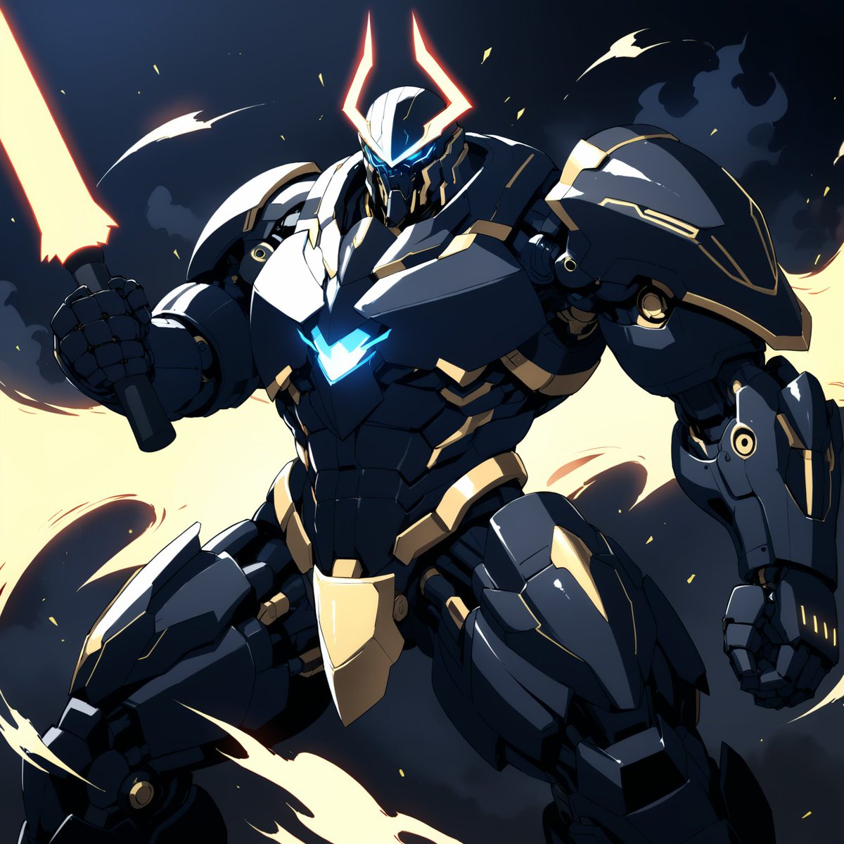AshSDRenders's tweet photo. My newest V.IRIS character is BLOWING UP on DeviantArt. Introducing Unit 10 - Obsidian Tyrant
#anime #aiart #viris #oc #husbando #mecha #mech #Badass https://t.co/L0gyDeo4EE
