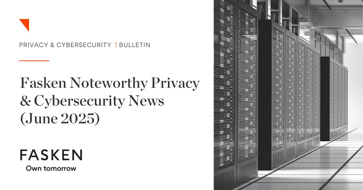 Our Privacy &amp; Cybersecurity Group shares key updates from Canada, the U.S., and the EU — from Ontario’s new privacy handbook to U.S. cybersecurity orders and more.

Read the full bulletin: ow.ly/wvu450Wh4Ro

#Fasken #Privacy #Cybersecurity