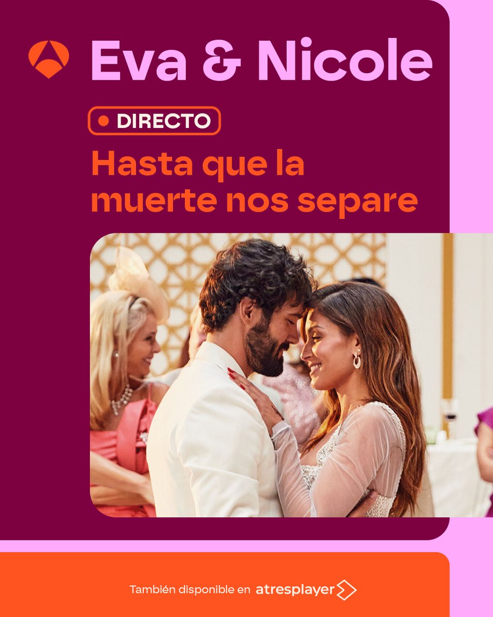 ¡Nos vamos de feliz boda! 💐💍 Aunque todo se puede torcer... 😬💥

Comienza ahora en antena3 y atresplayer el capítulo final de Eva y Nicole. 📺✨

Os leemos en #EvaYNicoleFinal