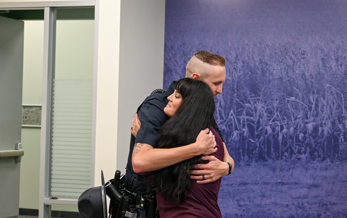 Today Trooper Landry was honored with this plaque from fallen officer, Ross Bartlett's family for his unwavering support throughout this year's police week in Washington D.C. We are grateful to be a source of support for their family as they continue to honor their loved one.