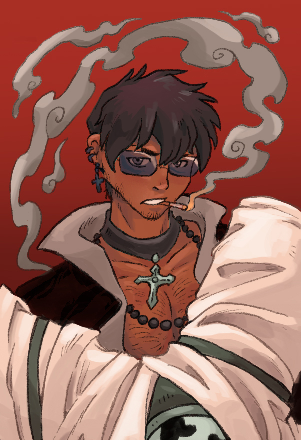 Vashwood bookmarks, with close-ups! ✨

#trigun #fanart