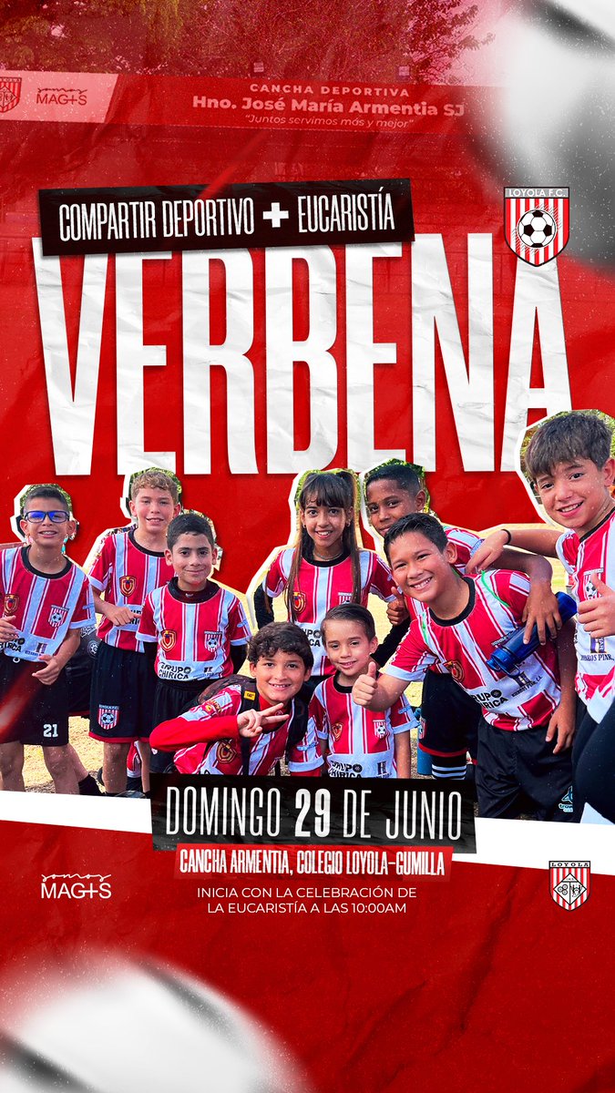 Este #29jun tendremos la Verbena del Loyola Guayana FC 2025⚽🔥💪🏽

Un espacio que estará cargado de mucho fútbol, comidas, bebidas, actividades recreativas y mucho más😎🤜🏽🤛🏽

10:00 a.m. | Eucaristía 🙏🏼
Colegio Loyola | Cancha Armentia ⚽