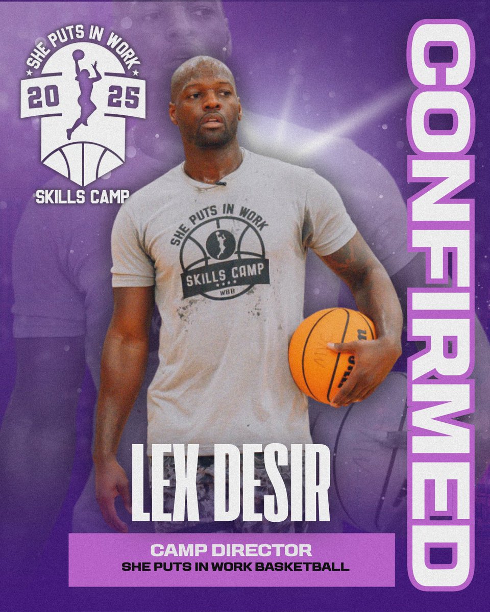 She Puts in Work Basketball Report (@sheputsinwork) on Twitter photo Meet <a href="/lexdesir/">Lex Desir</a>! Coach Lex is the SPIW Skills Camp Director, Skills Trainer, and evaluator.
Lex has been training and developing athletes for over a decade now. Great leadership and insight to help with your basketball journey!
CONFIRMED!!! 🔒 Meet <a href="/lexdesir/">Lex Desir</a>! Coach Lex is the SPIW Skills Camp Director, Skills Trainer, and evaluator.
Lex has been training and developing athletes for over a decade now. Great leadership and insight to help with your basketball journey!
CONFIRMED!!! 🔒
