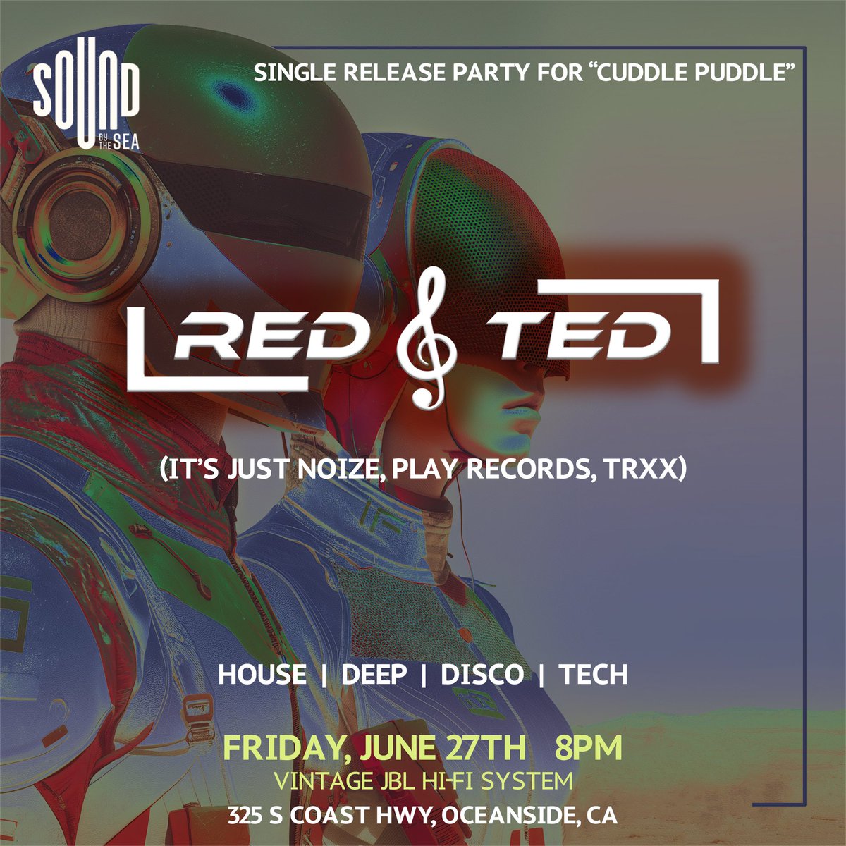Release party tomorrow night @ Sound by the Sea on the 101 in Oceanside. We shall be… listening. Gonna be a buncha fam comin out for it. Should be litty