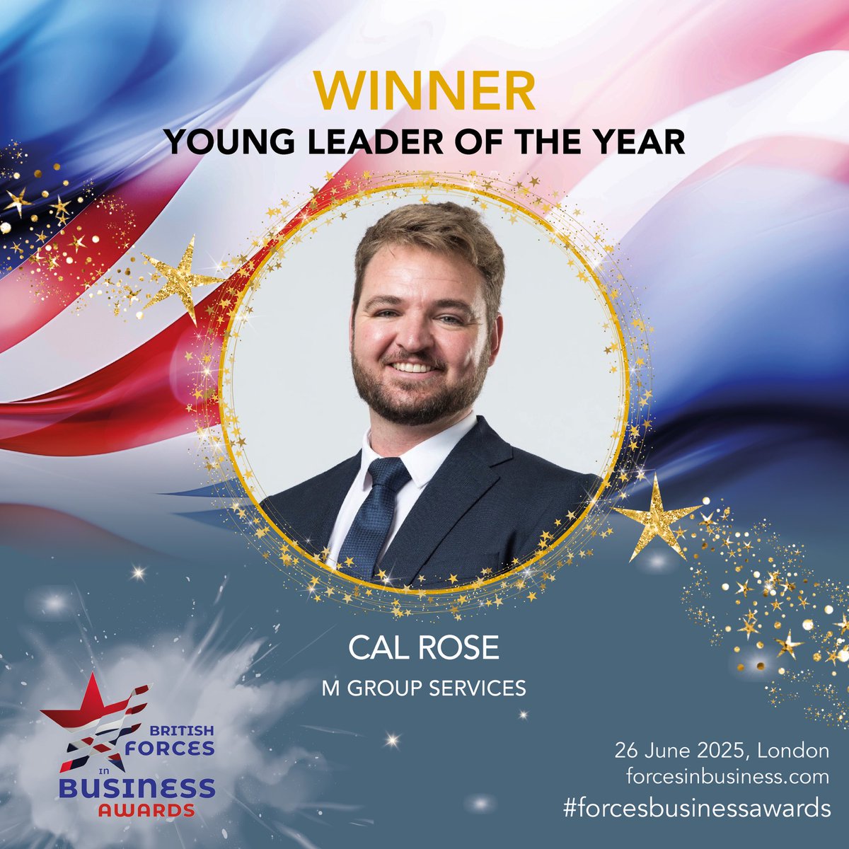 And the 2025 Young Leader of the Year is… Cal Rose from M Group Services! Sponsored by <a href="/BureauVeritas/">𐰚𐰇𐰼𐱅:𐰾𐰃𐰚𐰤</a>. #ForcesBusinessAwards