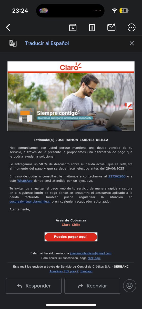 JoseRamonLar10's tweet photo. @clarochile_cl esto me huele a estafa porque NUNCA he tenido un servicio de ustedes https://t.co/nbfxLn75Rk