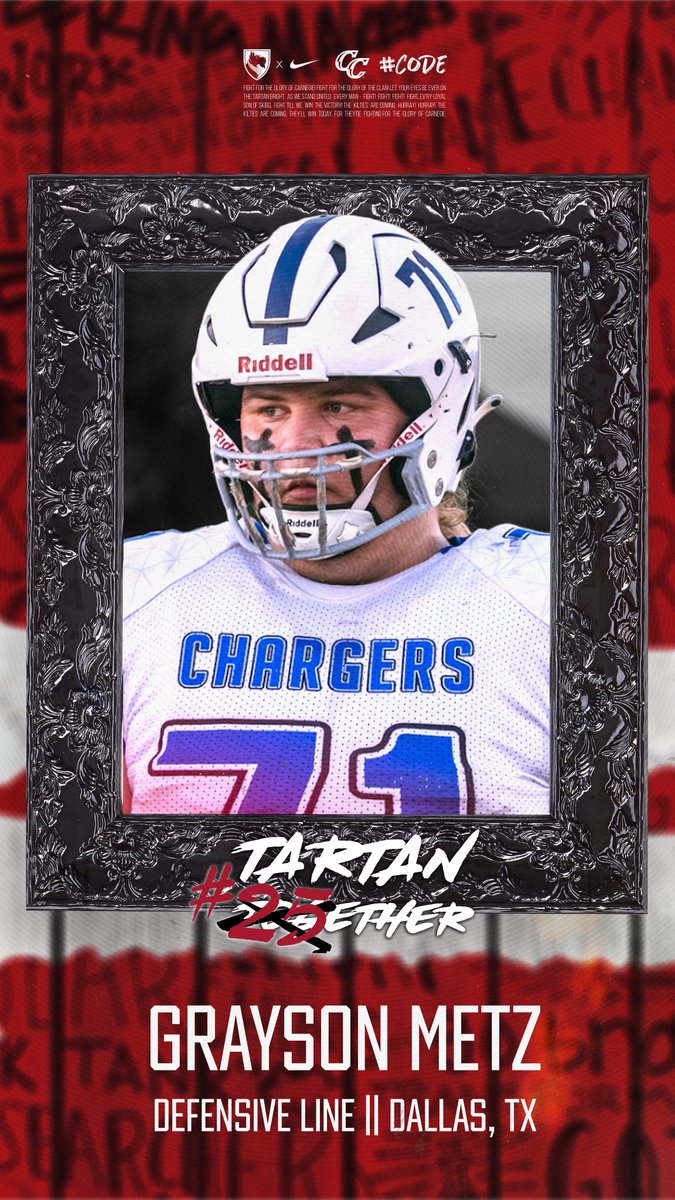Carnegie Mellon Football (@tartanfb) on Twitter photo !❗️🚨#Tartan25ether🚨❗️!
.
👤: Grayson Metz
📲: <a href="/GraysonMetz/">Grayson Metz</a>
📚: <a href="/CMU_DietrichHSS/">Carnegie Mellon University Dietrich College</a> )
🏈: DL
🎥: tinyurl.com/gmetz25
🏠: <a href="/SheltonSchool/">Shelton School</a>
📍: Dallas, TX !❗️🚨#Tartan25ether🚨❗️!
.
👤: Grayson Metz
📲: <a href="/GraysonMetz/">Grayson Metz</a>
📚: <a href="/CMU_DietrichHSS/">Carnegie Mellon University Dietrich College</a> )
🏈: DL
🎥: tinyurl.com/gmetz25
🏠: <a href="/SheltonSchool/">Shelton School</a>
📍: Dallas, TX